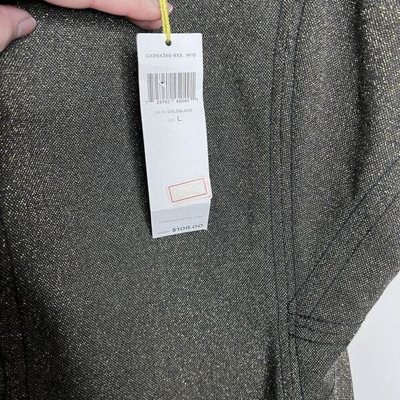 BCBG Generation Dress Womens Large Gold Black Metallic Party NYE Glam Vegas - Picture 14 of 16